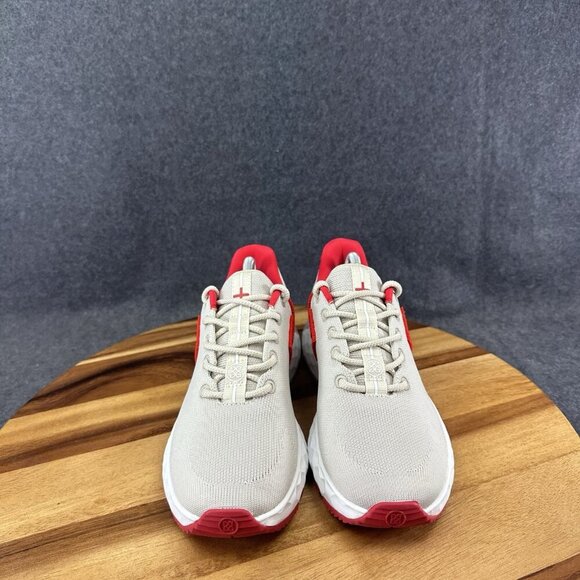 G/FORE GFORE MG4+ Knit Mesh Golf Shoe Sneaker Ladies 6.5 Khaki Tan Red GLF000010 - Picture 5 of 11